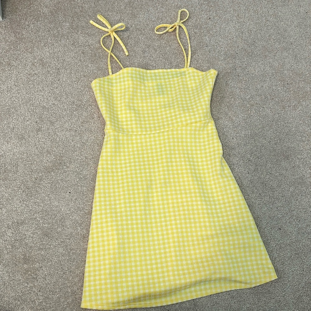 H&M yellow gingham sundress